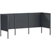 Atliekų konteinerio ekranas 249 x 85 x 113 cm Plienas Antracito