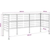 Atliekų konteinerio ekranas 249 x 85 x 113 cm Plienas Balta