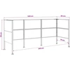 Atliekų konteinerio ekranas 249 x 85 x 113 cm Plienas Balta