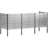 Atliekų konteinerio ekranas 249 x 85 x 113 cm Sidabrinė