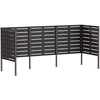 Atliekų konteinerio ekranas 249 x 85 x 113 cm Plienas Juoda