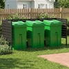 Atliekų konteinerio ekranas 249 x 85 x 113 cm Plienas Juoda