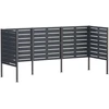 Atliekų konteinerio ekranas 249 x 85 x 113 cm Plienas Antracito