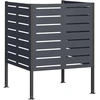 Atliekų konteinerio ekranas 85 x 85 x 113 cm Plienas Antracito