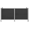 Atliekų konteinerio tvora Pilka 237 x 85 x 115 cm Alavas ir WPC