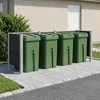 Atliekų konteinerio tvora Pilka 315 x 85 x 115 cm Alavas ir WPC