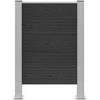 Atliekų konteinerio tvora Pilka 85 x 12 x 115 cm Alavas ir WPC