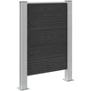Atliekų konteinerio tvora Pilka 85 x 12 x 115 cm Alavas ir WPC