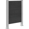 Atliekų konteinerio tvora Pilka 85 x 12 x 115 cm Alavas ir WPC