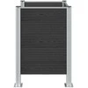 Atliekų konteinerio tvora Pilka 85 x 85 x 115 cm Alavas ir WPC