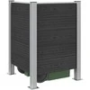 Atliekų konteinerio tvora Pilka 85 x 85 x 115 cm Alavas ir WPC