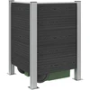 Atliekų konteinerio tvora Pilka 85 x 85 x 115 cm Alavas ir WPC