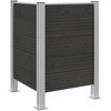 Atliekų konteinerio tvora Pilka 85 x 85 x 115 cm Alavas ir WPC