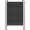 Atliekų konteinerio tvora Pilka 85 x 85 x 115 cm Alavas ir WPC