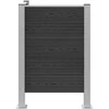 Atliekų konteinerio tvora Pilka 85 x 85 x 115 cm Alavas ir WPC