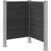 Atliekų konteinerio tvora Pilka 85 x 85 x 115 cm Alavas ir WPC