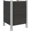 Atliekų konteinerio tvora Pilka 85 x 85 x 115 cm Alavas ir WPC