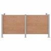 Atliekų konteinerio tvora Ruda 237 x 85 x 115 cm Alavas ir WPC