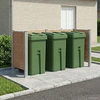 Atliekų konteinerio tvora Ruda 237 x 85 x 115 cm Alavas ir WPC