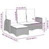 Atlošiama sodo sofa su pagalvėlėmis L formos smėlio juodas