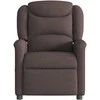 Fotelis Atlošiamas krėslas, tamsiai rudos spalvos, audinys