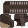Atlošiamas sodo krėslas su rataniniu vaizdu 2 pcs Ruda ir taupe