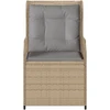 Atlošiamos sodo kėdės su pagalvėmis, 2vnt., smėlio, poliratanas