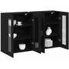 Sieniniai baldai 2 pcs Juodas ąžuolas 69,5 x 34 x 90 cm