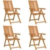 Sodo Kėdė 4 pcs Ruda 57 x 72 x 109 cm Kietos akacijos mediena