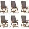 Sodo Kėdė 6 pcs Ruda ir pilka 57 x 71.5 x 104 cm