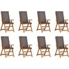 Sodo Kėdė 8 pcs Ruda ir pilka 57 x 71.5 x 104 cm