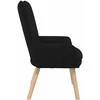 Fotelis krėslas Juoda 63 x 67 x 94 cm Audinys ir fanera