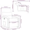 Fotelis Atsistojantis elektrinis krėslas, raudonojo vyno, dirbtinė oda