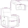 Fotelis Atsistojantis elektrinis masažinis krėslas, taupe, audinys
