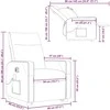 Fotelis Atsistojantis elektrinis masažinis krėslas, taupe, audinys