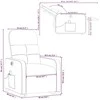 Fotelis Atsistojantis elektrinis masažinis krėslas, rudas, audinys