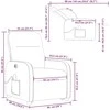 Fotelis Atsistojantis masažinis krėslas, pilkos spalvos, audinys