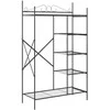 Atvira spinta su lentyna Juoda 104,5 x 45 x 172 cm Plienas