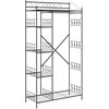 Atvira spinta su lentyna Juoda 101 x 43 x 188 cm Plienas