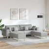 Sofa 3 pcs Debesų pilka 250 x 188 x 76 cm audinys