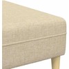 Sofa su pagalve 3 pcs Kreminė audinys