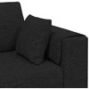 Sofa su pagalve Juoda 250 x 77 x 76 cm audinys