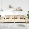 Sofa su pagalve Kreminė 250 x 77 x 76 cm audinys