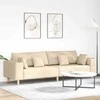 Sofa su pagalve Kreminė 250 x 77 x 76 cm audinys