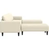 Sofa Kreminė 250 x 188 x 76 cm Kordūrinis audinys