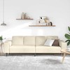 Sofa Kreminė 250 x 77 x 76 cm Kordūrinis audinys