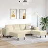 Sofa Kreminė 250 x 188 x 76 cm Kordūrinis audinys
