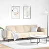 Sofa Kreminė 250 x 77 x 76 cm Kordūrinis audinys