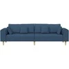 Sofa su pagalve Mėlyna 250 x 77 x 76 cm audinys