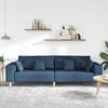 Sofa su pagalve Mėlyna 250 x 77 x 76 cm audinys
